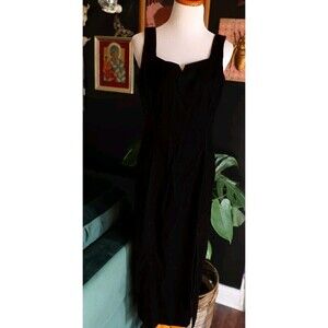 Vintage 90s Y2K Upbeat Velvet Sheath Sweetheart Neck Whimsigoth Vampy Dress